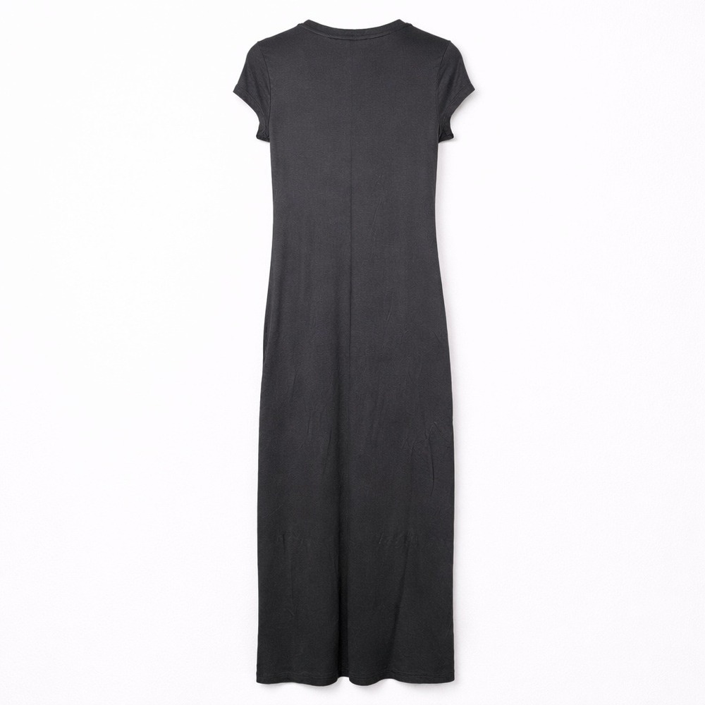 A New Day Womens Short Sleeve Maxi T-Shirt Dress Dark Gray XS - Picture 2 of 6
